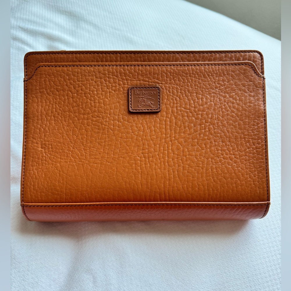 🙏Burberry Brown Leather Clutch Bag (unisex)